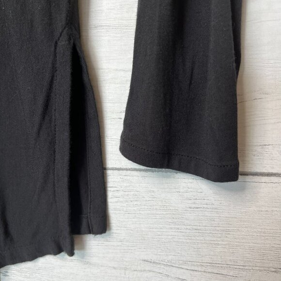 Vince Top Womens Size S/P Black Long Sleeve Silk Blend Minimalist Leisurewear - Picture 5 of 15